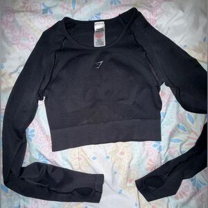 Gymshark Black Long Sleeve Crop Top